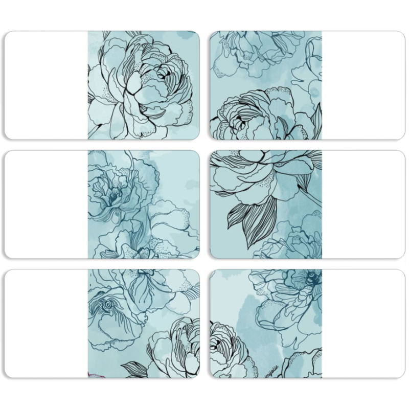 Магнитные фотопазлы 90 на 50 набор 6 штук 