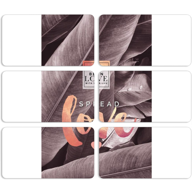 Магнитные фотопазлы 90 на 50 набор 6 штук 