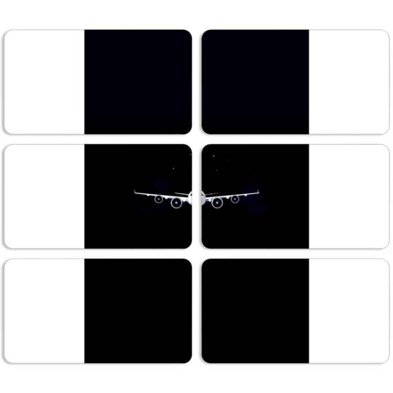 Магнитные фотопазлы 90 на 50 набор 6 штук 