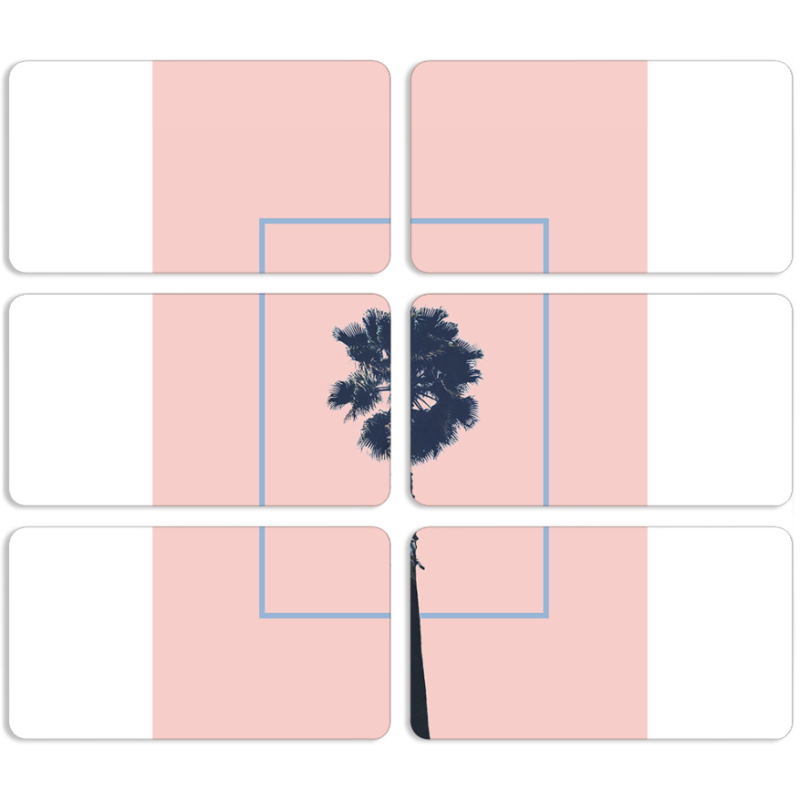 Магнитные фотопазлы 90 на 50 набор 6 штук 