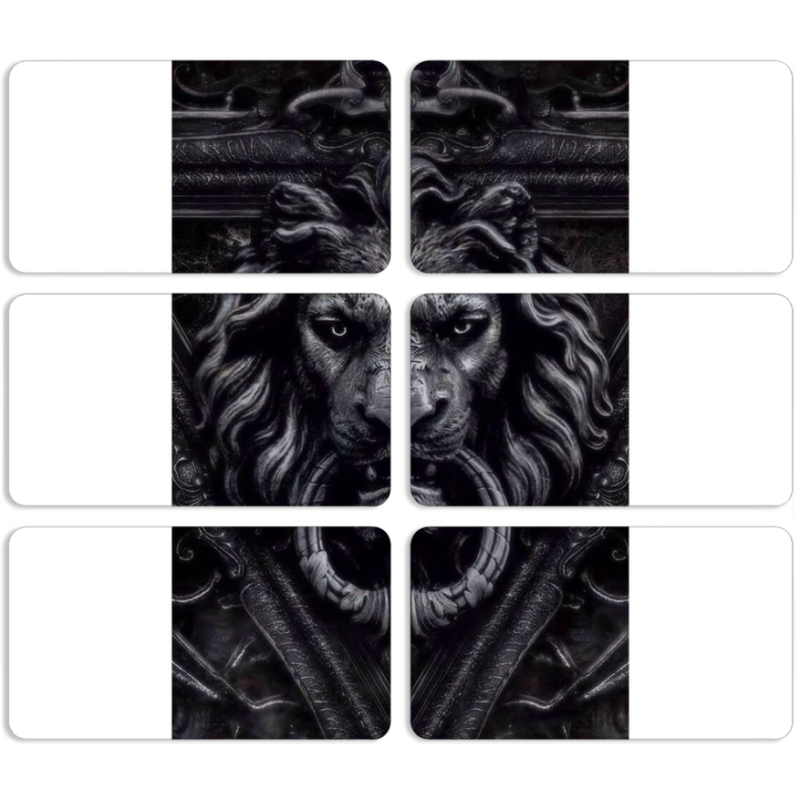 Магнитные фотопазлы 90 на 50 набор 6 штук 