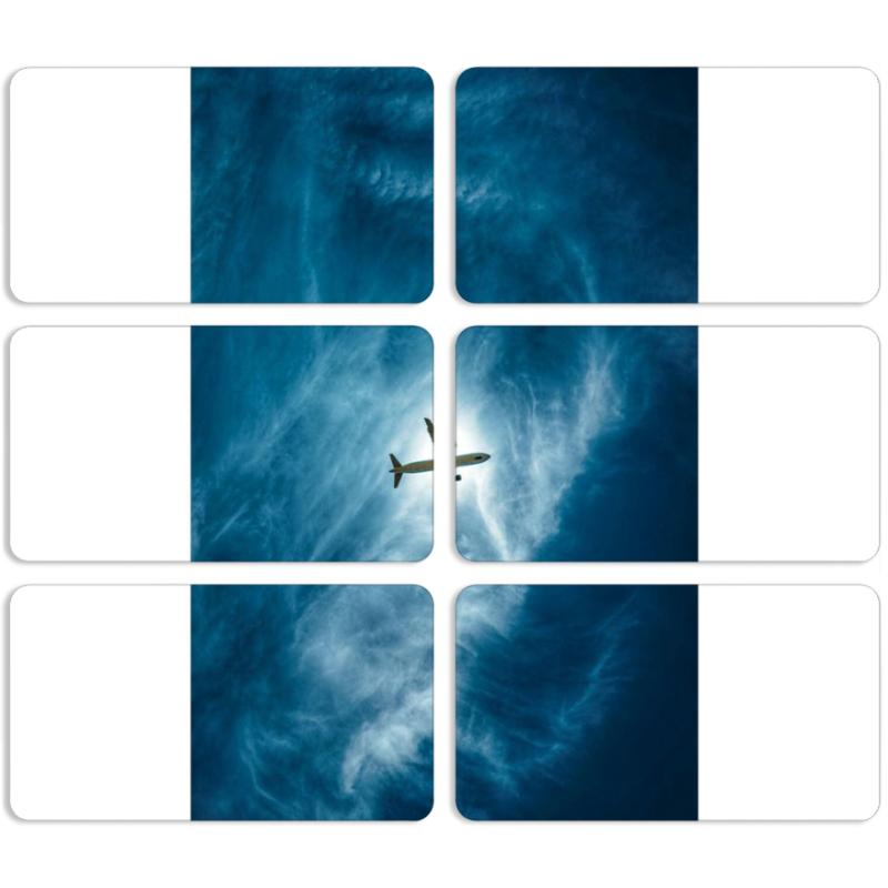 Магнитные фотопазлы 90 на 50 набор 6 штук 