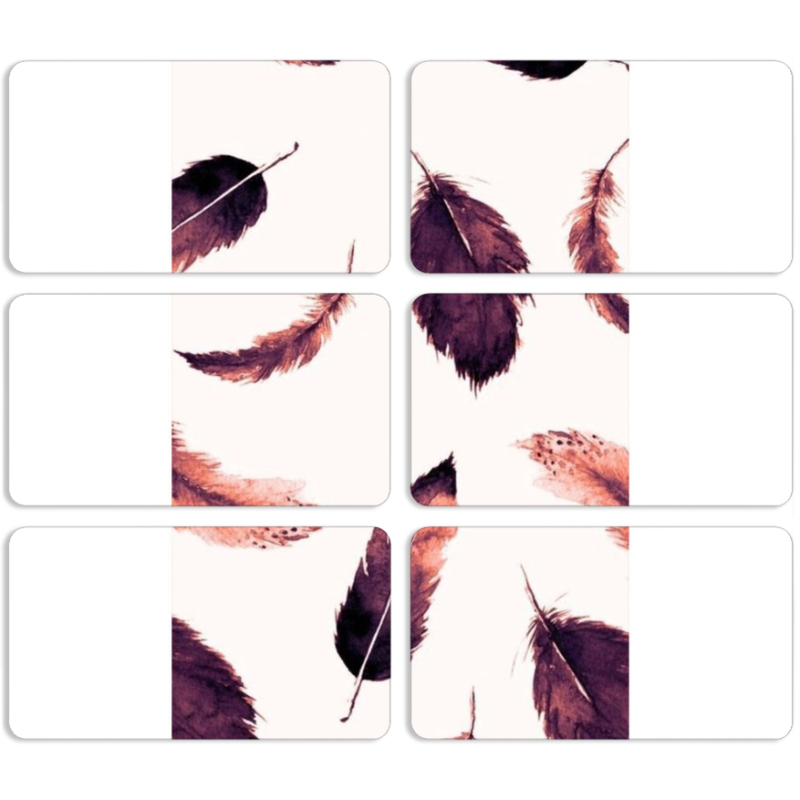 Магнитные фотопазлы 90 на 50 набор 6 штук 