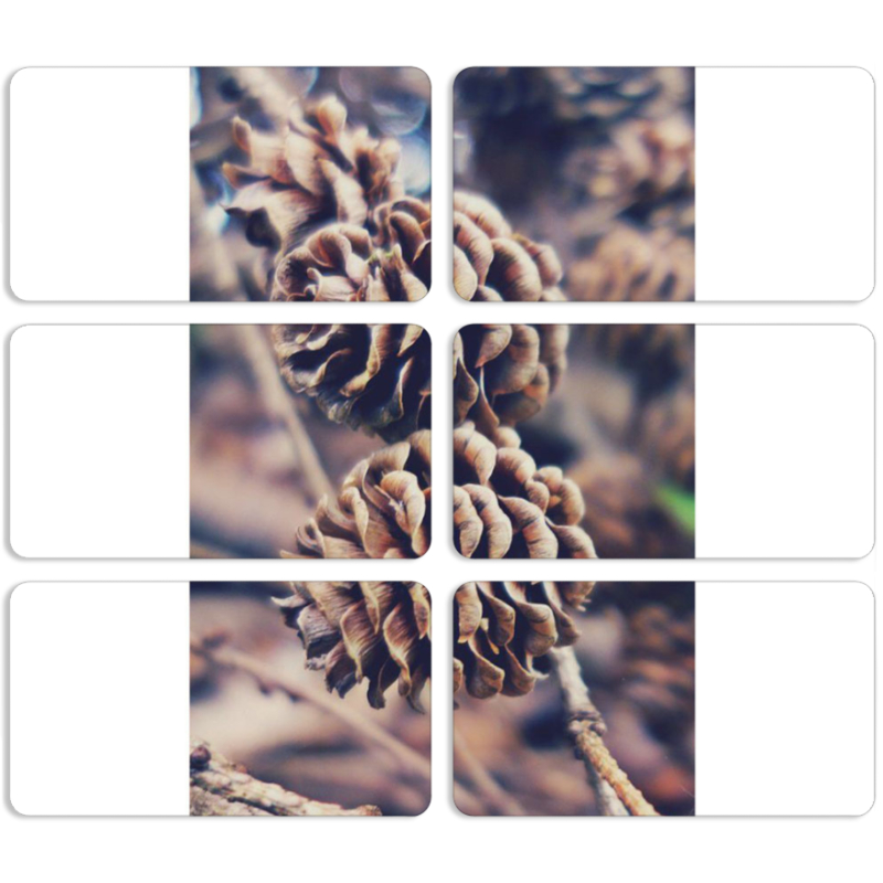 Магнитные фотопазлы 90 на 50 набор 6 штук 