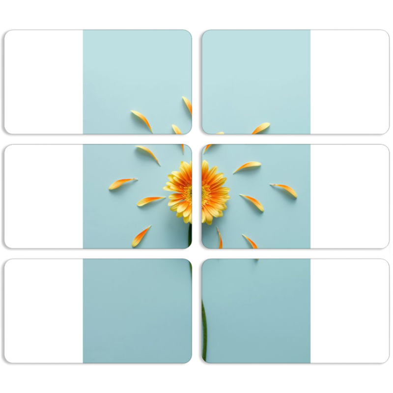 Магнитные фотопазлы 90 на 50 набор 6 штук 