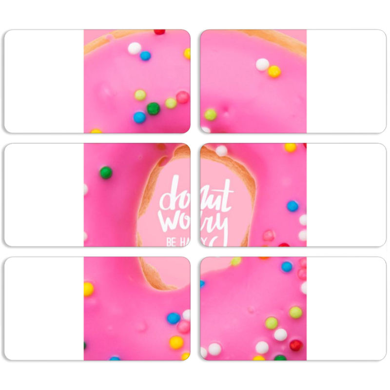 Магнитные фотопазлы 90 на 50 набор 6 штук 