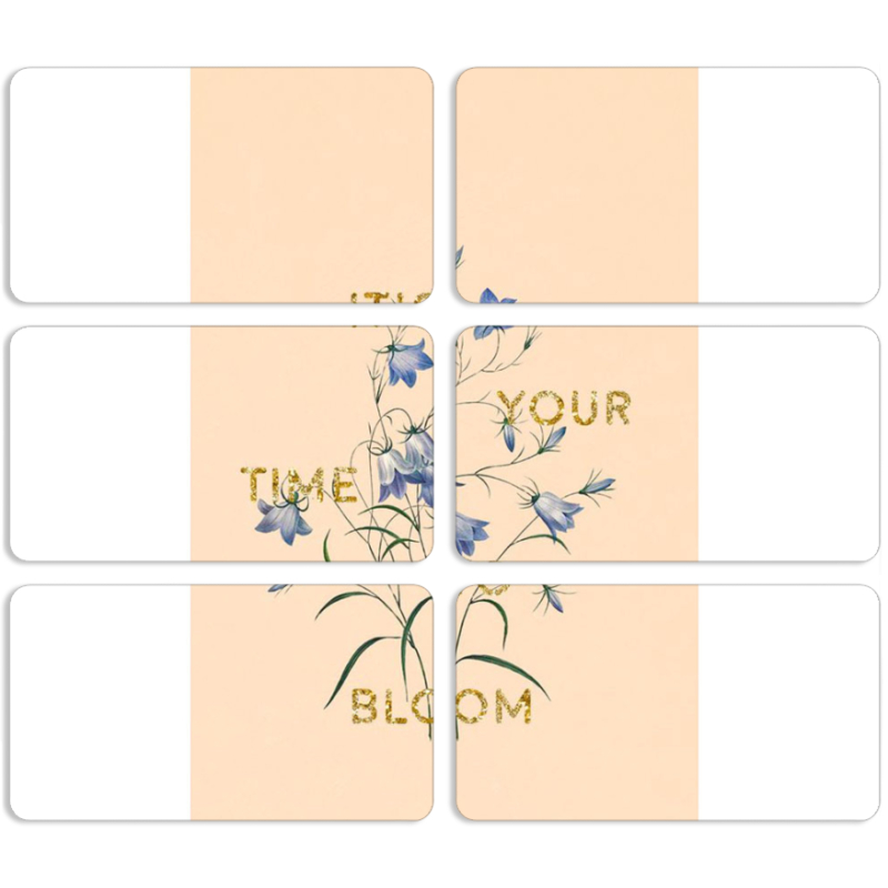 Магнитные фотопазлы 90 на 50 набор 6 штук 