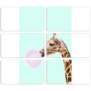 Магнитные фотопазлы 90 на 50 набор 6 штук 