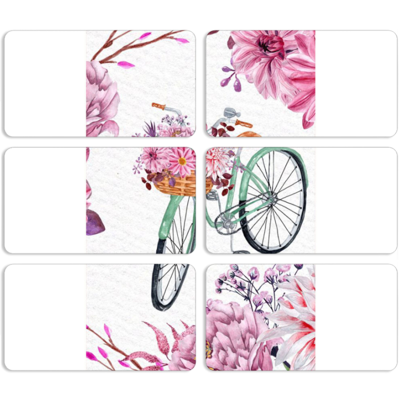 Магнитные фотопазлы 90 на 50 набор 6 штук 