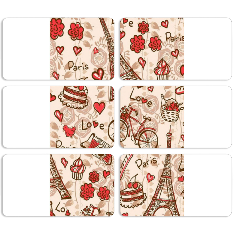 Магнитные фотопазлы 90 на 50 набор 6 штук 