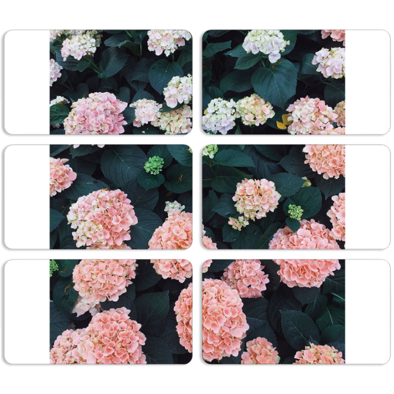 Магнитные фотопазлы 90 на 50 набор 6 штук 