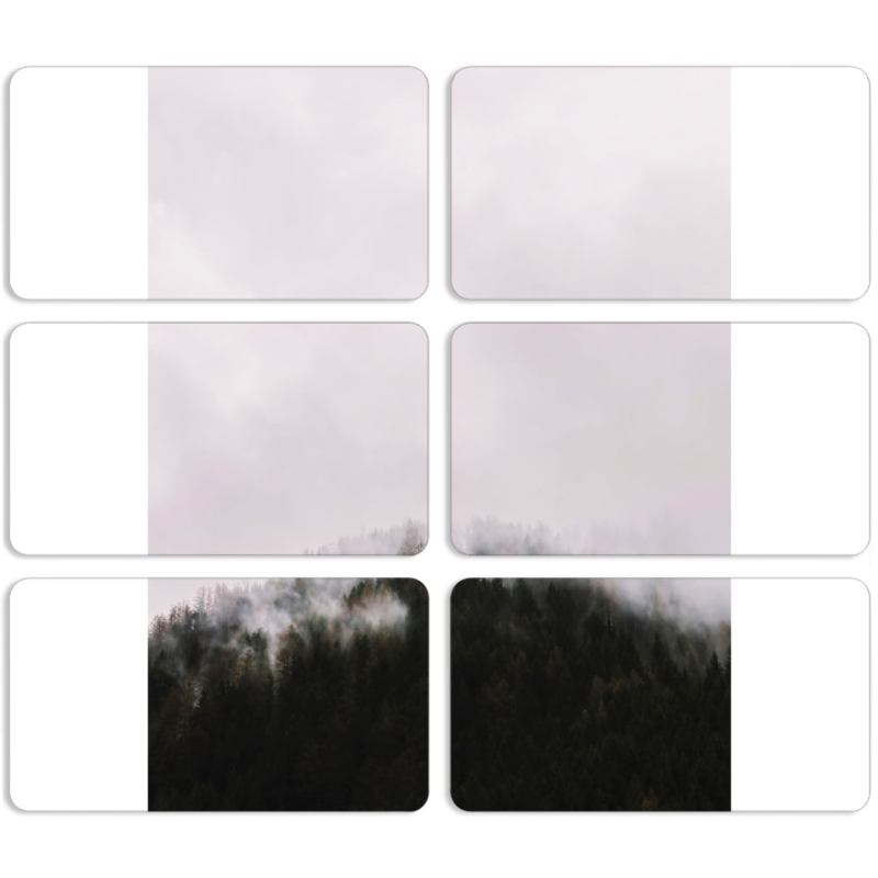 Магнитные фотопазлы 90 на 50 набор 6 штук 