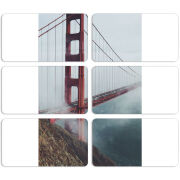 Магнитные фотопазлы 90 на 50 набор 6 штук 