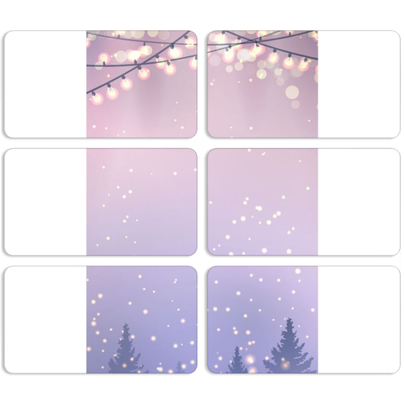 Магнитные фотопазлы 90 на 50 набор 6 штук 