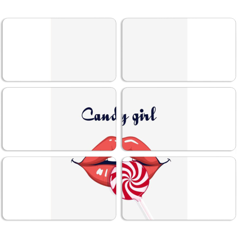 Магнитные фотопазлы 90 на 50 набор 6 штук 