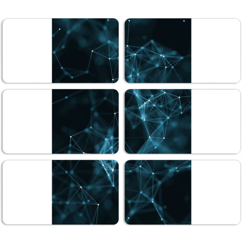 Магнитные фотопазлы 90 на 50 набор 6 штук 