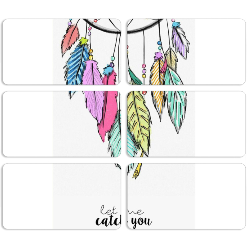 Магнитные фотопазлы 90 на 50 набор 6 штук 