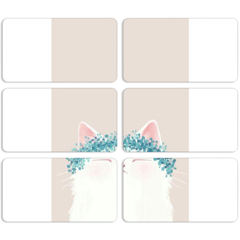 Магнитные фотопазлы 90 на 50 набор 6 штук 