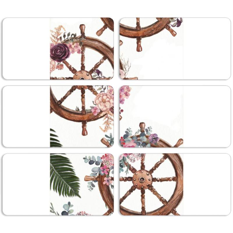 Магнитные фотопазлы 90 на 50 набор 6 штук 