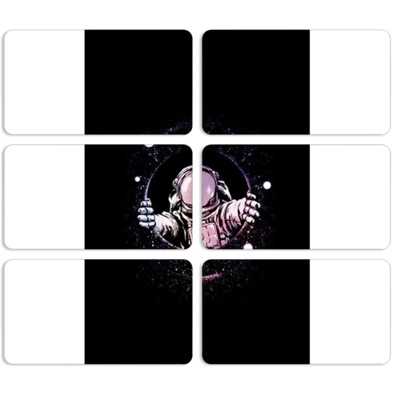 Магнитные фотопазлы 90 на 50 набор 6 штук 