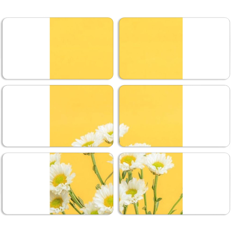 Магнитные фотопазлы 90 на 50 набор 6 штук 