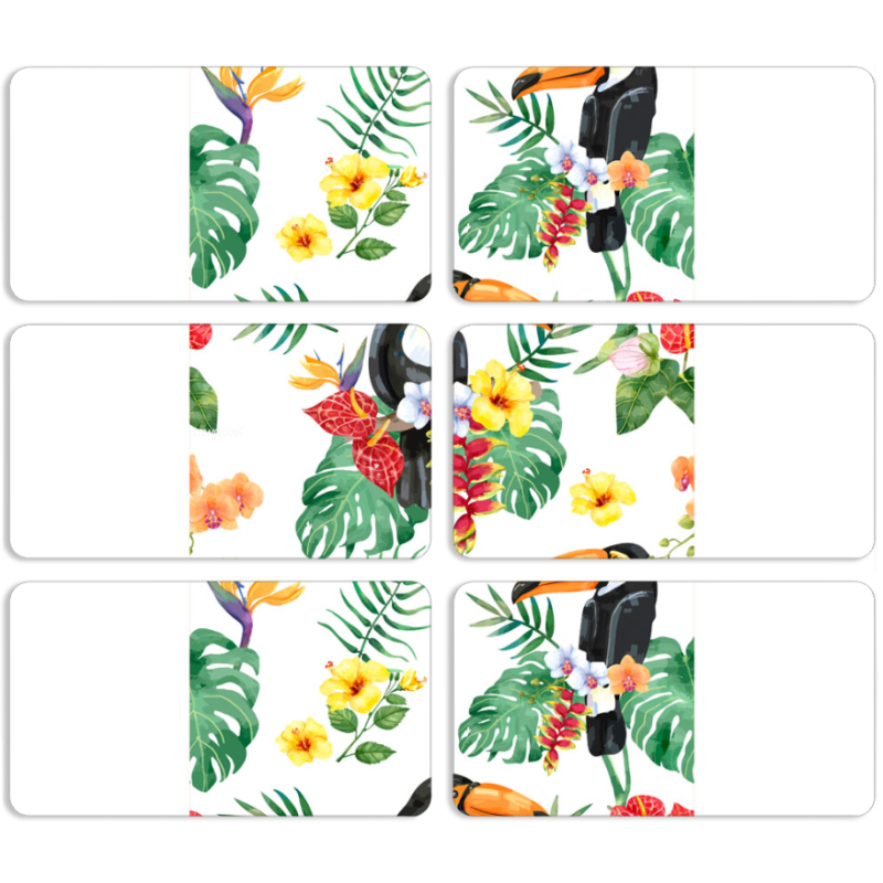 Магнитные фотопазлы 90 на 50 набор 6 штук 