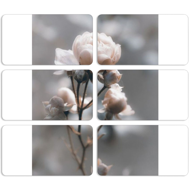 Магнитные фотопазлы 90 на 50 набор 6 штук 