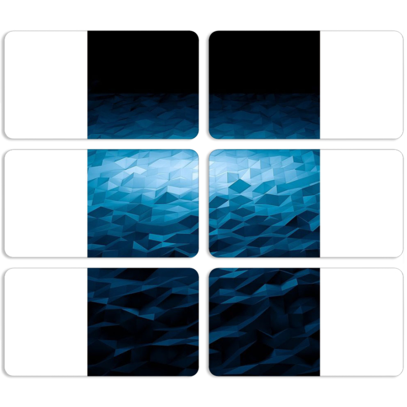 Магнитные фотопазлы 90 на 50 набор 6 штук 