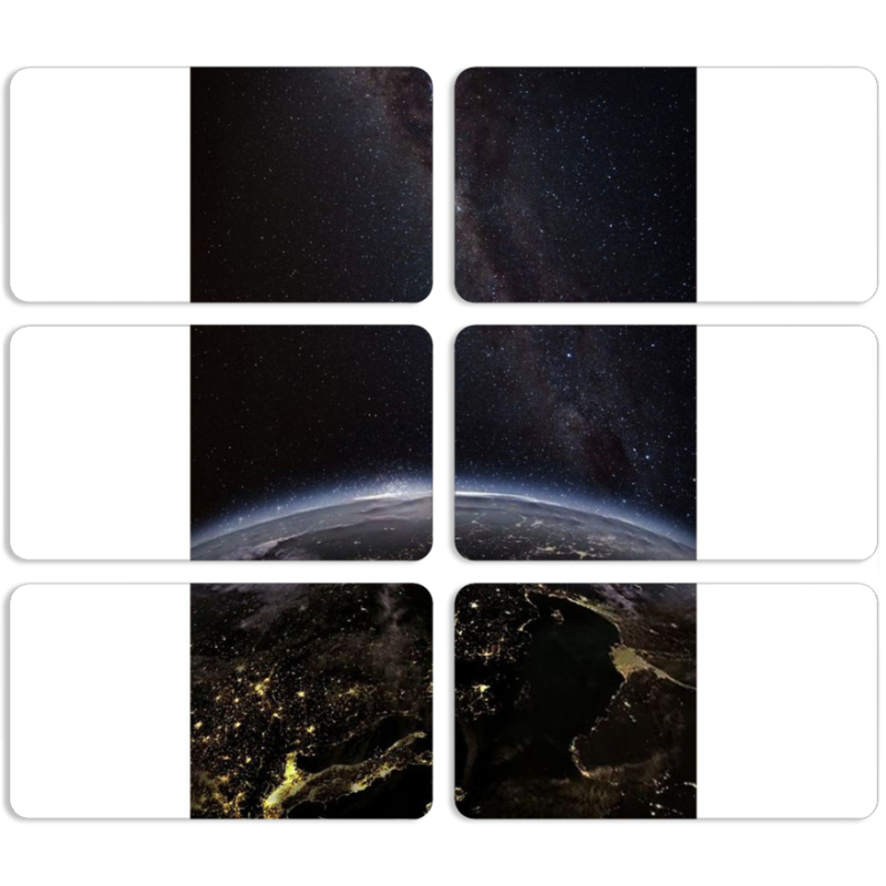 Магнитные фотопазлы 90 на 50 набор 6 штук 