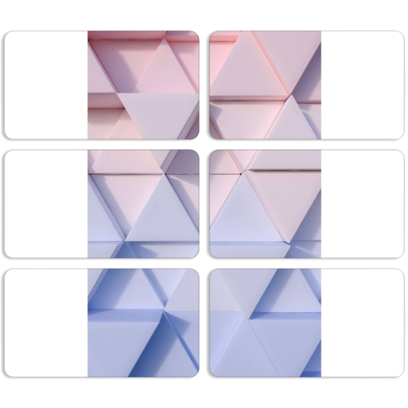 Магнитные фотопазлы 90 на 50 набор 6 штук 