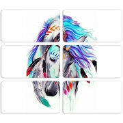 Магнитные фотопазлы 90 на 50 набор 6 штук 