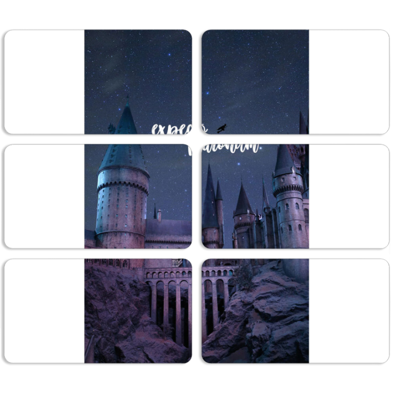 Магнитные фотопазлы 90 на 50 набор 6 штук 