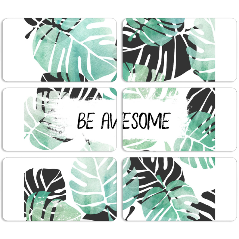 Магнитные фотопазлы 90 на 50 набор 6 штук 