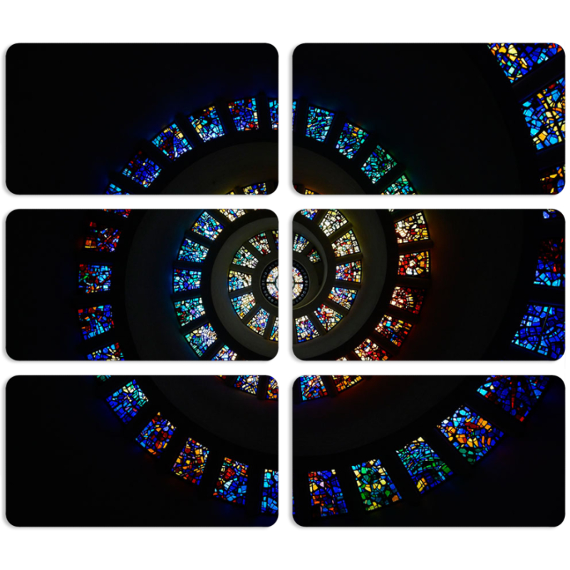 Магнитные фотопазлы 90 на 50 набор 6 штук 