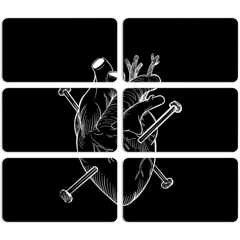 Магнитные фотопазлы 90 на 50 набор 6 штук 