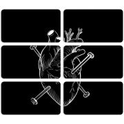 Магнитные фотопазлы 90 на 50 набор 6 штук 