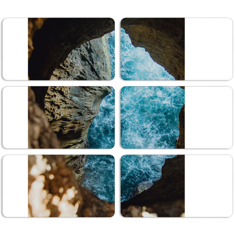 Магнитные фотопазлы 90 на 50 набор 6 штук 