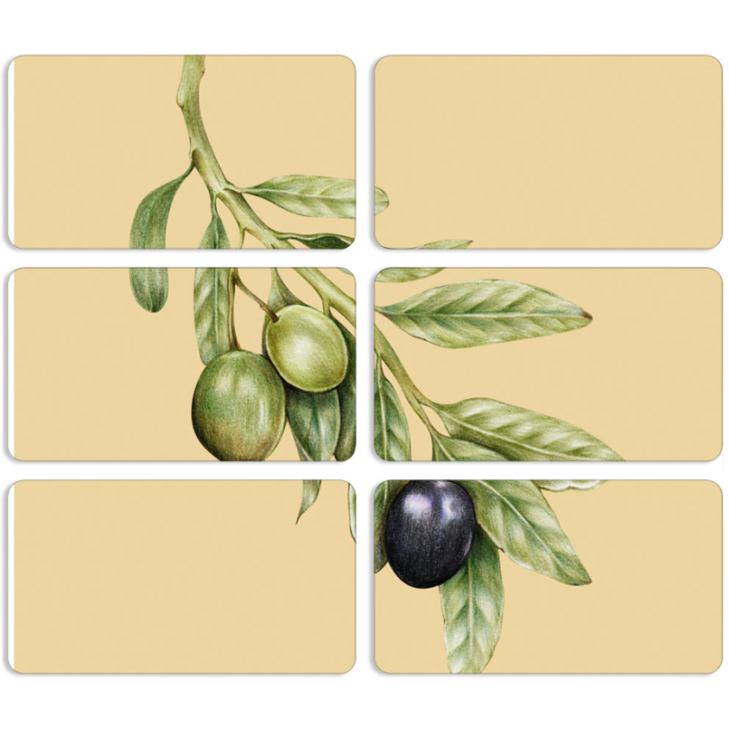 Магнитные фотопазлы 90 на 50 набор 6 штук 