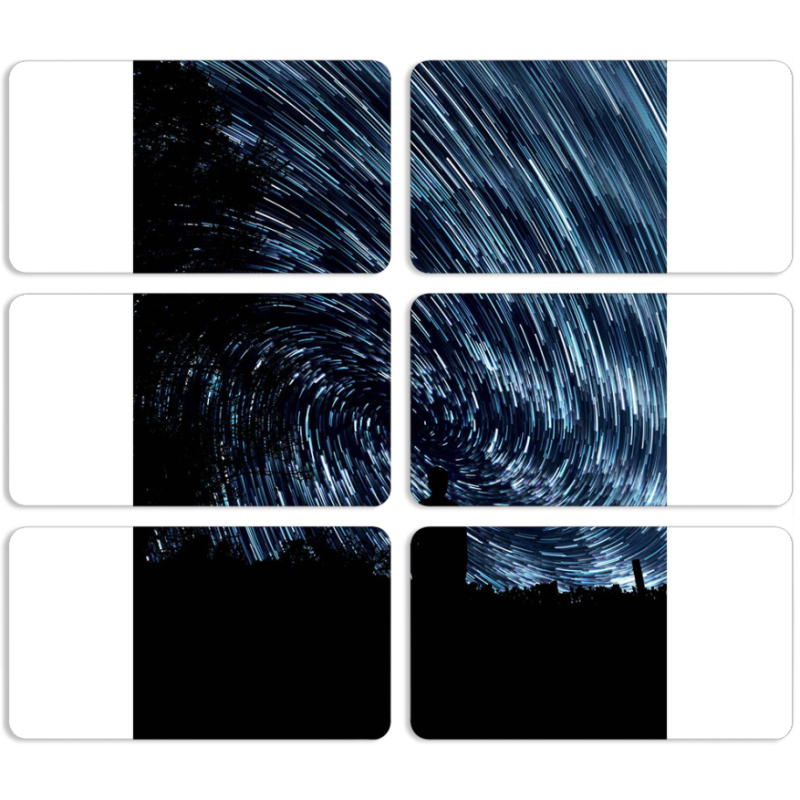 Магнитные фотопазлы 90 на 50 набор 6 штук 