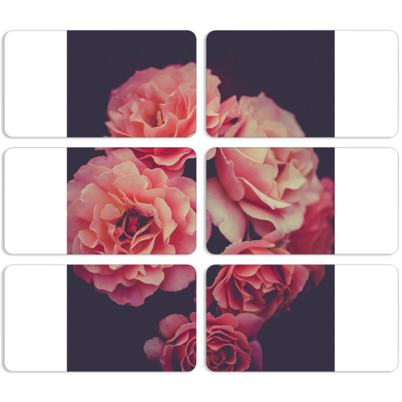 Магнитные фотопазлы 90 на 50 набор 6 штук 