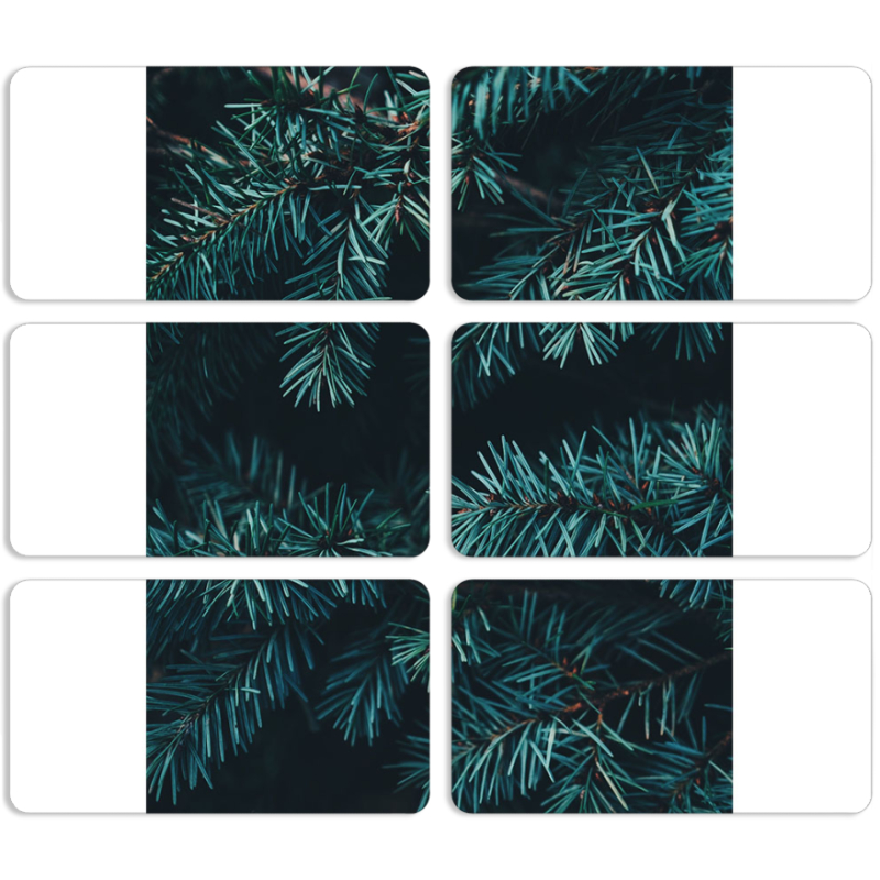 Магнитные фотопазлы 90 на 50 набор 6 штук 