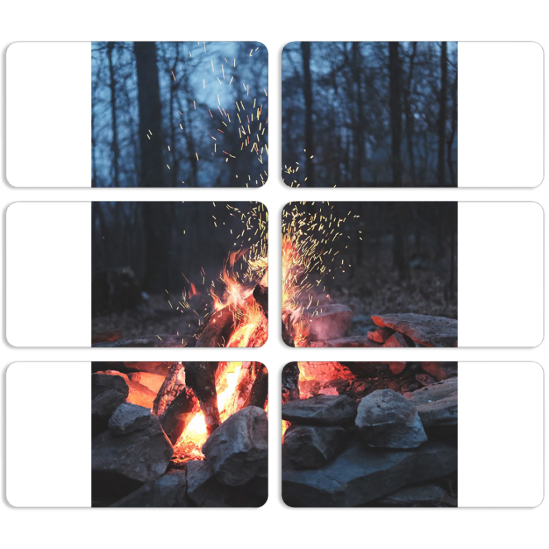 Магнитные фотопазлы 90 на 50 набор 6 штук 