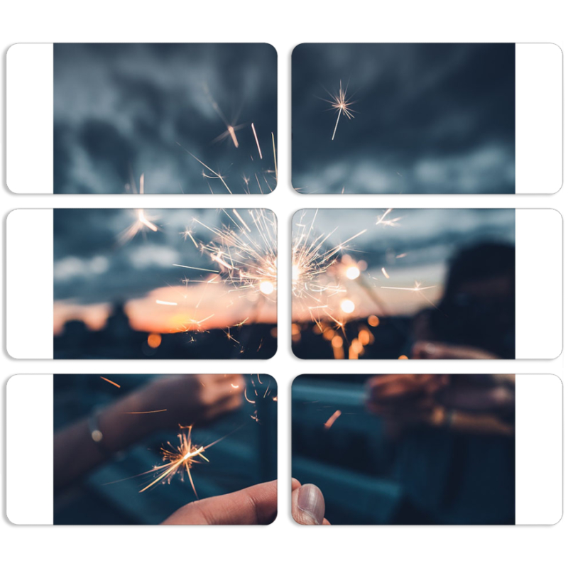 Магнитные фотопазлы 90 на 50 набор 6 штук 