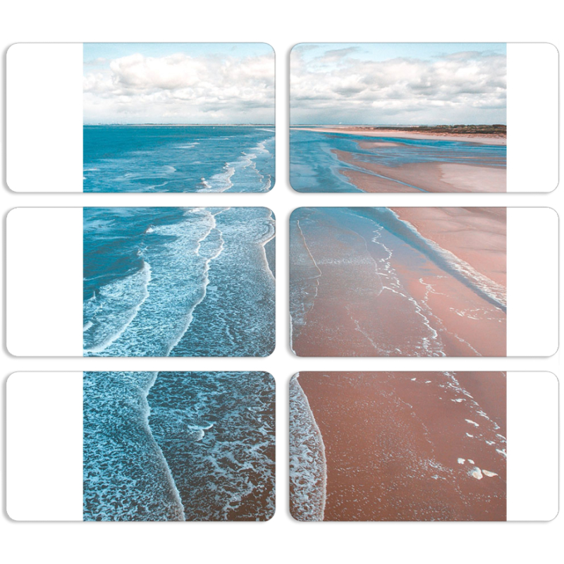 Магнитные фотопазлы 90 на 50 набор 6 штук 