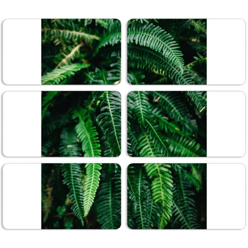 Магнитные фотопазлы 90 на 50 набор 6 штук 