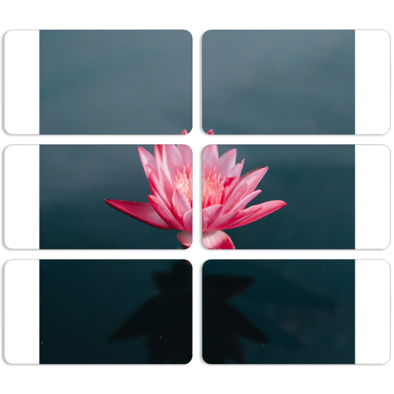 Магнитные фотопазлы 90 на 50 набор 6 штук 