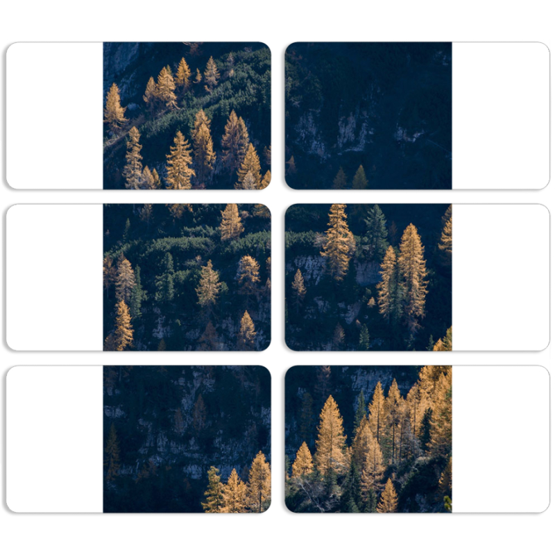 Магнитные фотопазлы 90 на 50 набор 6 штук 