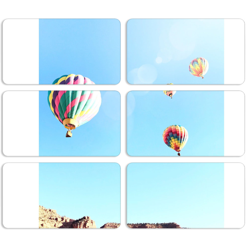 Магнитные фотопазлы 90 на 50 набор 6 штук 