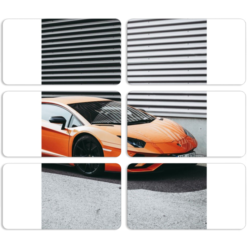 Магнитные фотопазлы 90 на 50 набор 6 штук 