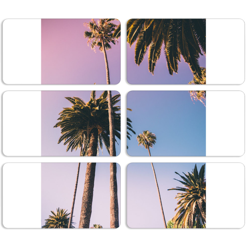 Магнитные фотопазлы 90 на 50 набор 6 штук 